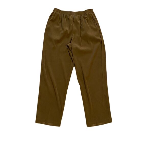 Alfred Dunner Pull On Pants ~ Sz 12 ~ Brown ~ High Rise ~ 27" Inseam - Picture 1 of 6